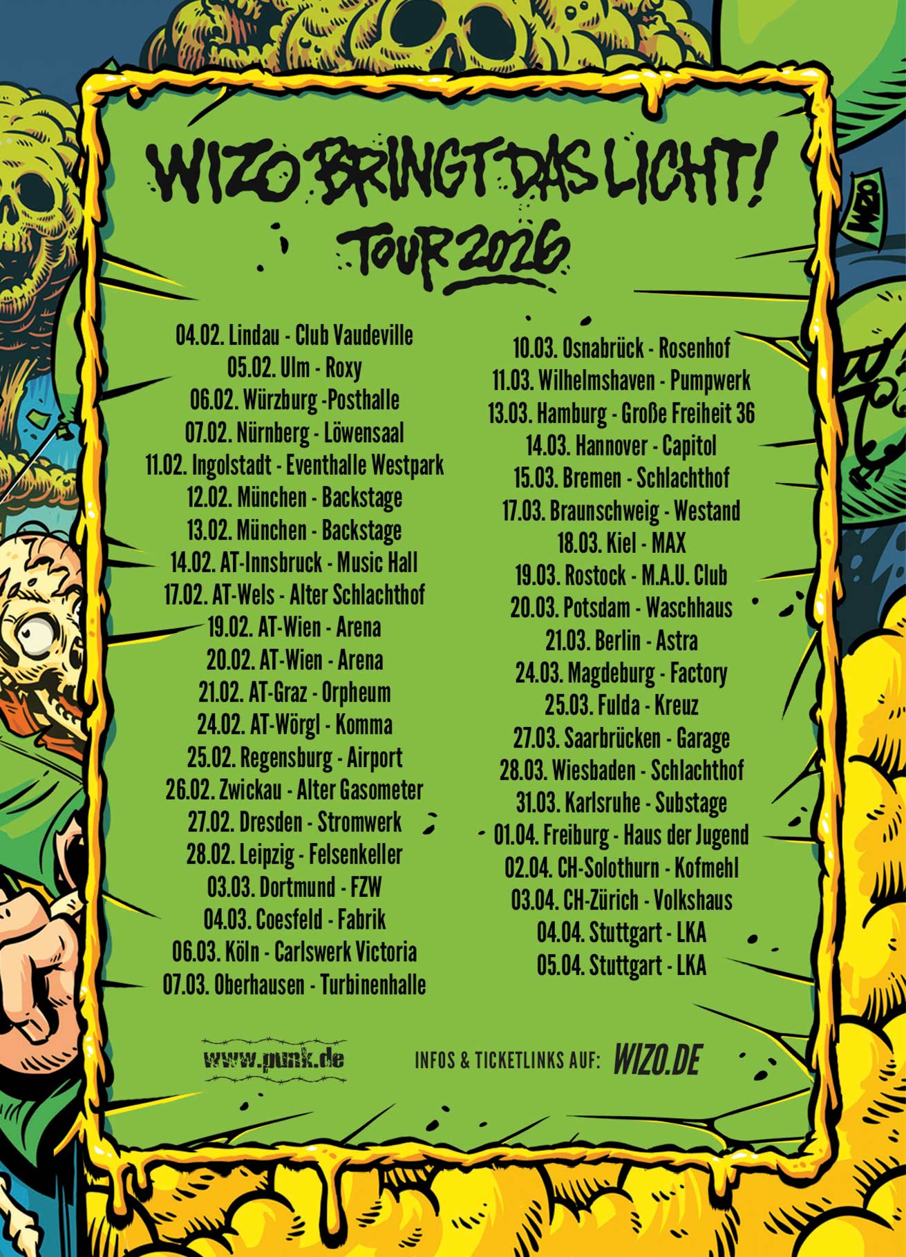 WIZO bringt das Licht! Tour 2026
Jetzt Konzert-Tickets holen! WIZO bringt das Licht! Tour 2026
Jetzt Konzert-Tickets holen!