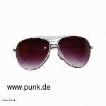 Piloten-Sonnenbrille/ Fliegerbrille, weißer Rahmen